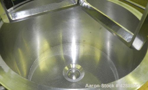Used Premier Vacuum Double Planetary Mixer, Model PLM 15, 304 Stainless Steel. Mixing capacity 11 liter (2.91 gallon), 15 liter (3.96 gallon) total. Orbital speed 8.5 to 34.1 rpm. 304 Stainless steel...