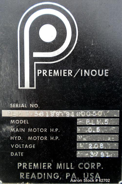 Used- Premier Double Planetary Mixer, Model PLM