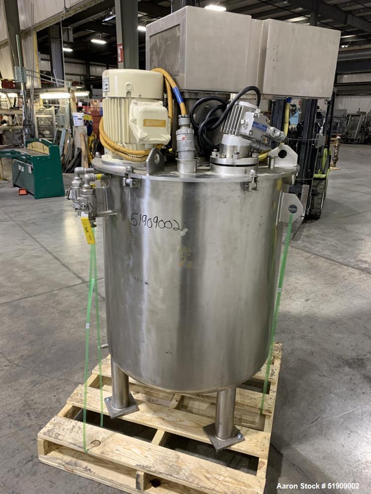 Used Ross Planetary Mixer, Model: 400 liter vessel, 316L Stainless Steel. 400L (105 Gal) working capacity. Approximately 32" diameter x 35" straight side. Flat top, dished bottom. Internal design pre...