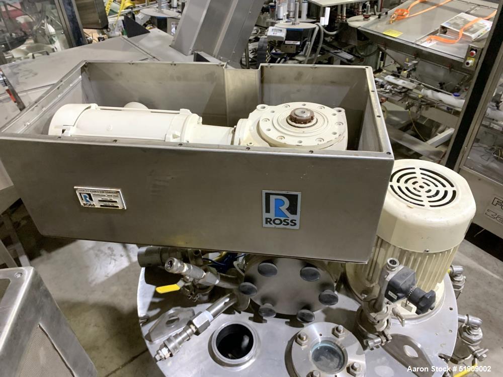 Used Ross Planetary Mixer, Model: 400 liter vessel, 316L Stainless Steel. 400L (105 Gal) working capacity. Approximately 32" diameter x 35" straight side. Flat top, dished bottom. Internal design pre...