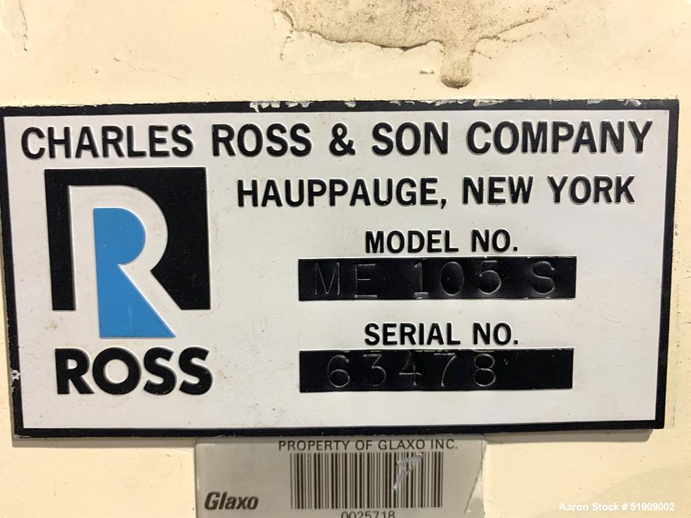 Used Ross Planetary Mixer, Model: 400 liter vessel, 316L Stainless Steel. 400L (105 Gal) working capacity. Approximately 32" diameter x 35" straight side. Flat top, dished bottom. Internal design pre...