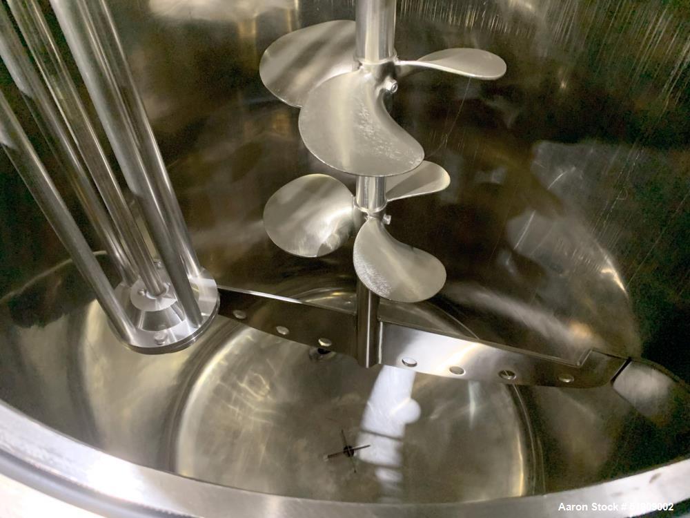 Used Ross Planetary Mixer, Model: 400 liter vessel, 316L Stainless Steel. 400L (105 Gal) working capacity. Approximately 32" diameter x 35" straight side. Flat top, dished bottom. Internal design pre...
