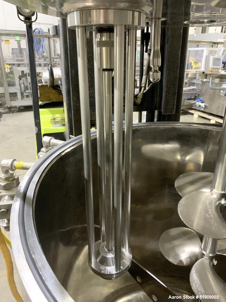 Used Ross Planetary Mixer, Model: 400 liter vessel, 316L Stainless Steel. 400L (105 Gal) working capacity. Approximately 32" diameter x 35" straight side. Flat top, dished bottom. Internal design pre...