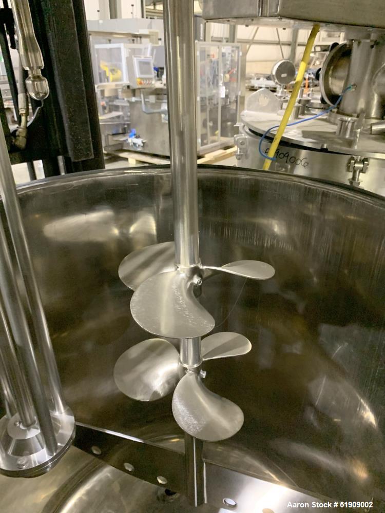 Used Ross Planetary Mixer, Model: 400 liter vessel, 316L Stainless Steel. 400L (105 Gal) working capacity. Approximately 32" diameter x 35" straight side. Flat top, dished bottom. Internal design pre...