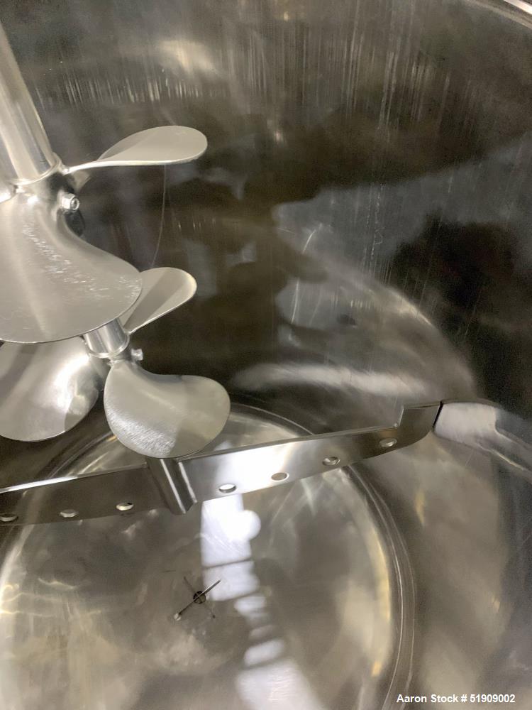 Used Ross Planetary Mixer, Model: 400 liter vessel, 316L Stainless Steel. 400L (105 Gal) working capacity. Approximately 32" diameter x 35" straight side. Flat top, dished bottom. Internal design pre...