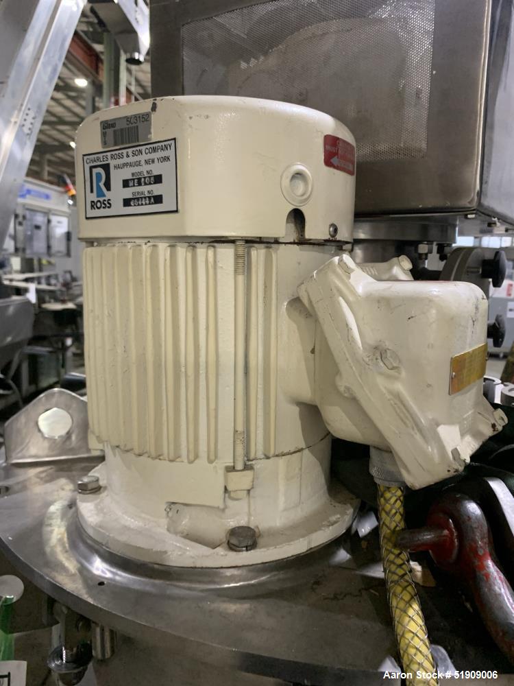 Used- Ross Planetary Mixer, Model: 400 liter vessel, 316L Stainless Steel. 400L (105 Gal) working capacity. Approximately 32...