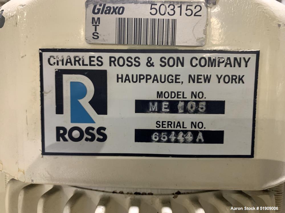 Used- Ross Planetary Mixer, Model: 400 liter vessel, 316L Stainless Steel. 400L (105 Gal) working capacity. Approximately 32...