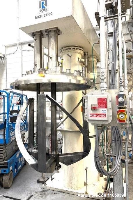 Used ROSS CDA-300 Dual Shaft Vacuum Mixer with High Shear Disperser and Sweep Agitator – 300 Gallon Jacketed Mixing System