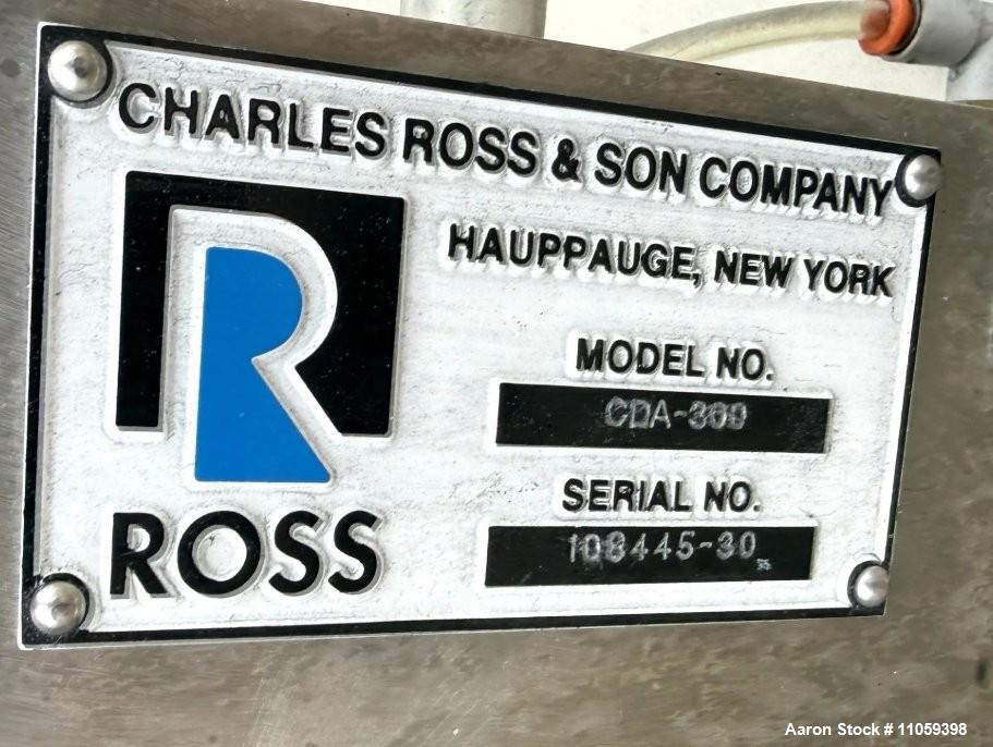 Used ROSS CDA-300 Dual Shaft Vacuum Mixer with High Shear Disperser and Sweep Agitator – 300 Gallon Jacketed Mixing System