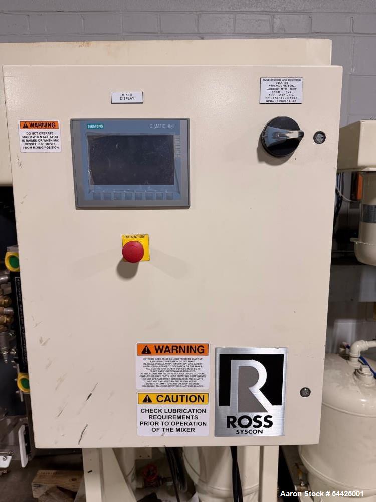 Used Charles Ross Dual Shaft Mixer.  50 Gallon, Stainless steel.