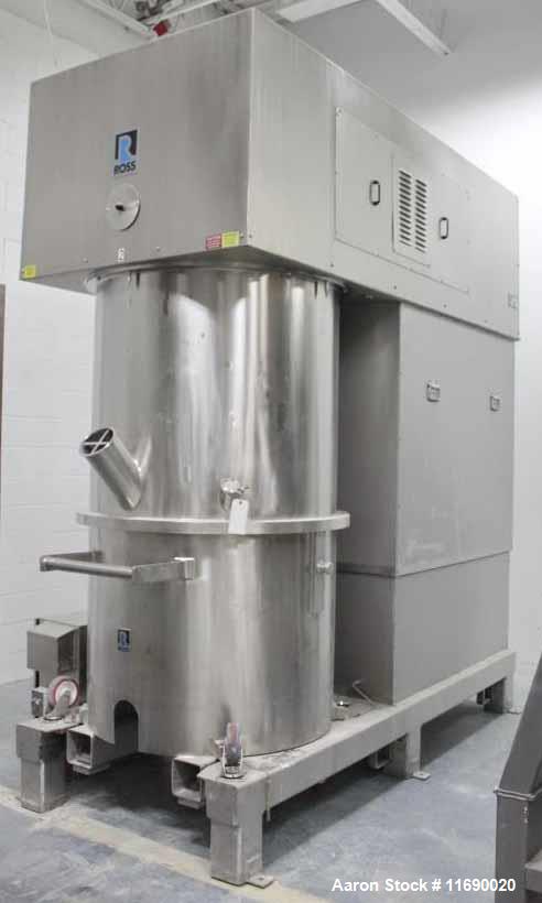 Used- Ross 150 Gallon Stainless Steel Double Planetary Mixer