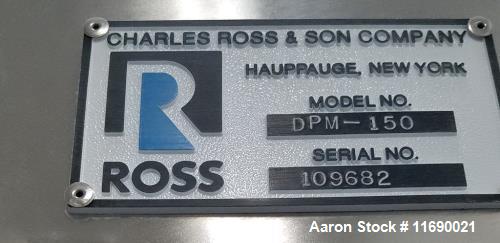 Used Ross 150 Gallon Stainless Steel Double Planetary Mixer