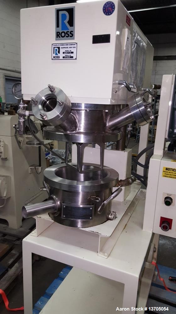 Used 2 Gallon Ross Model HDM-2 Jacketed Planetary Mixer / Reactor Ross Model HDM- 2 Double Planetary Mixer / Reactor. Sanitary stainless steel construction. Unit is rated 125 PSI / full vacuum intern...