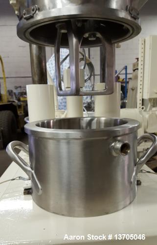 Used Ross Double Planetary Mixer, Model LDM-1. 1 gallon capacity, vacuum. Stainless steel construction, stainless steel jacketed mix can with stainless steel jacket. Hydraulic lift, driven by 1 hp, 1...