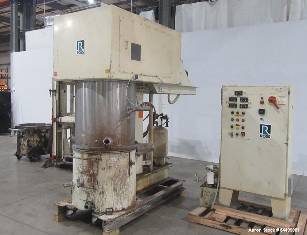 100 Gallon Used Ross Planetary Mixer Model PD-100 Stainless Steel Vacuum Mixer