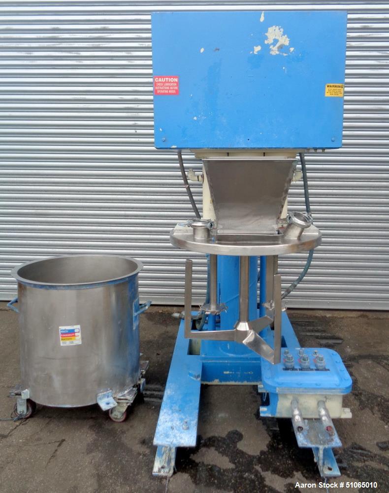Used- Ross 40 Gallon Stainless Steel Triple Shaft Change Can Vacuum Mixer