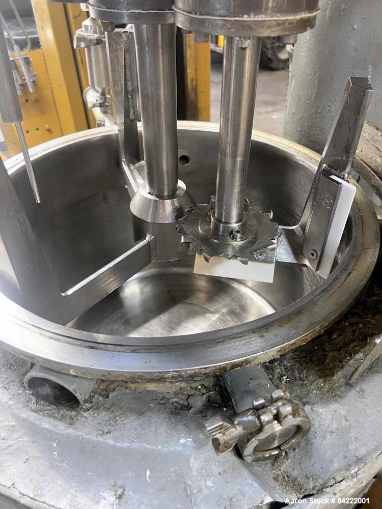 Used Ross Vacuum Mixer, Model PVM10. 10 gallon capacity. Triple shaft. Explosion proof. 3/60/480V. Previously used for chemicals.