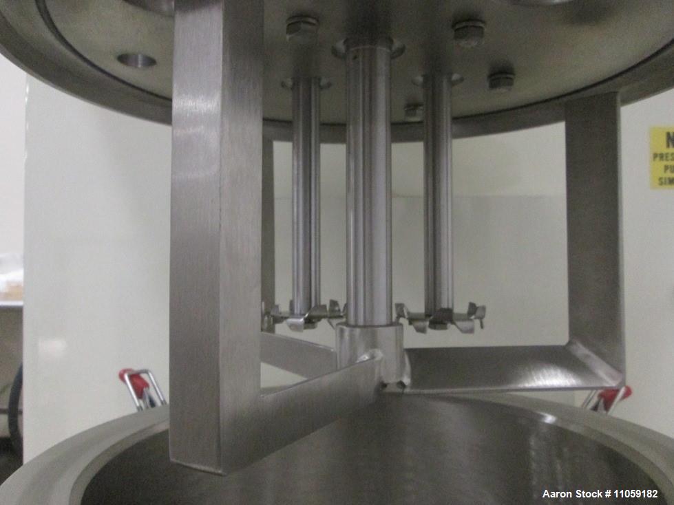 Used- Ross VMC-2 Triple Shaft (tri-shaft) Versamixer Mixer. 316 stainless steel construction. Vacuum capable. 2 gallon jacke...