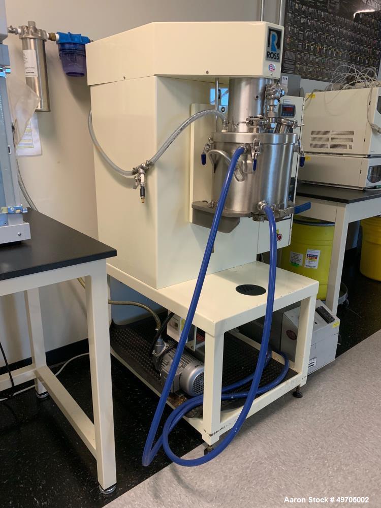 Used Ross Vera Mix, Model VMC-2. 304 Stainless Steel. Triple agitation. (1) Anchor agitator, 3-wing anchor blade, stainless steel with Teflon side scraper, 7/8" stainless steel shaft, 14-140 rpm. (1)...