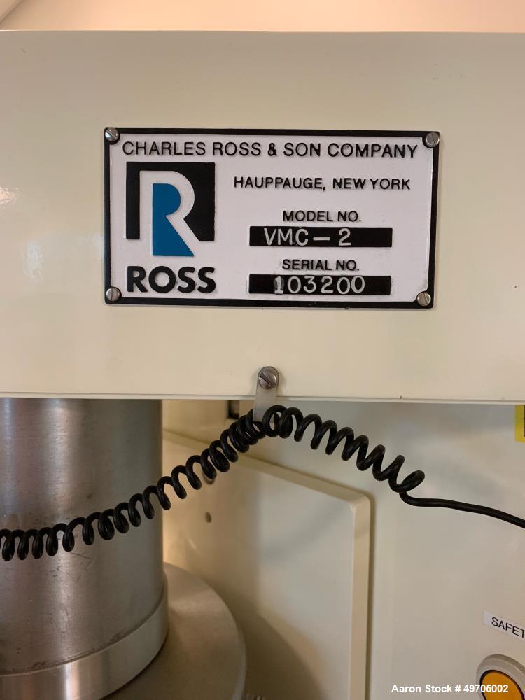 Used- Ross Vera Mix, Model VMC-2. 304 Stainless Steel. Triple agitation. (1) Anchor agitator, 3-wing anchor blade, stainless...
