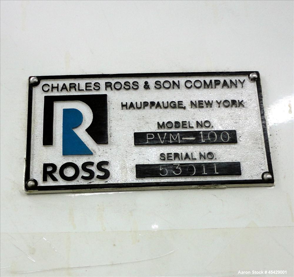 Used Stainless Steel Ross Versa Mixer, 100 Gallon Mixing Capacity, Model PVM-10