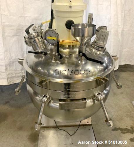 Used- Ross Vacuum “Turbo Emulsifier” Reactor/Kettle, Model TE3-100