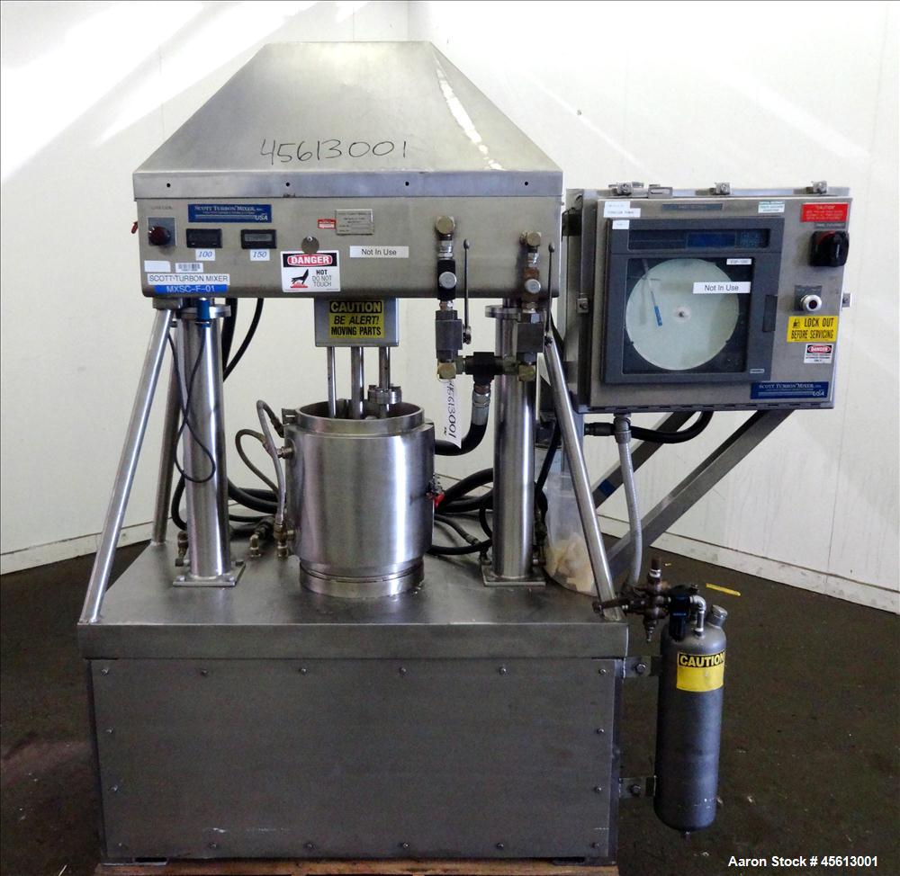 Used Stainless Steel Scott Turbon Mixer, 6 Gallon, Triple Action