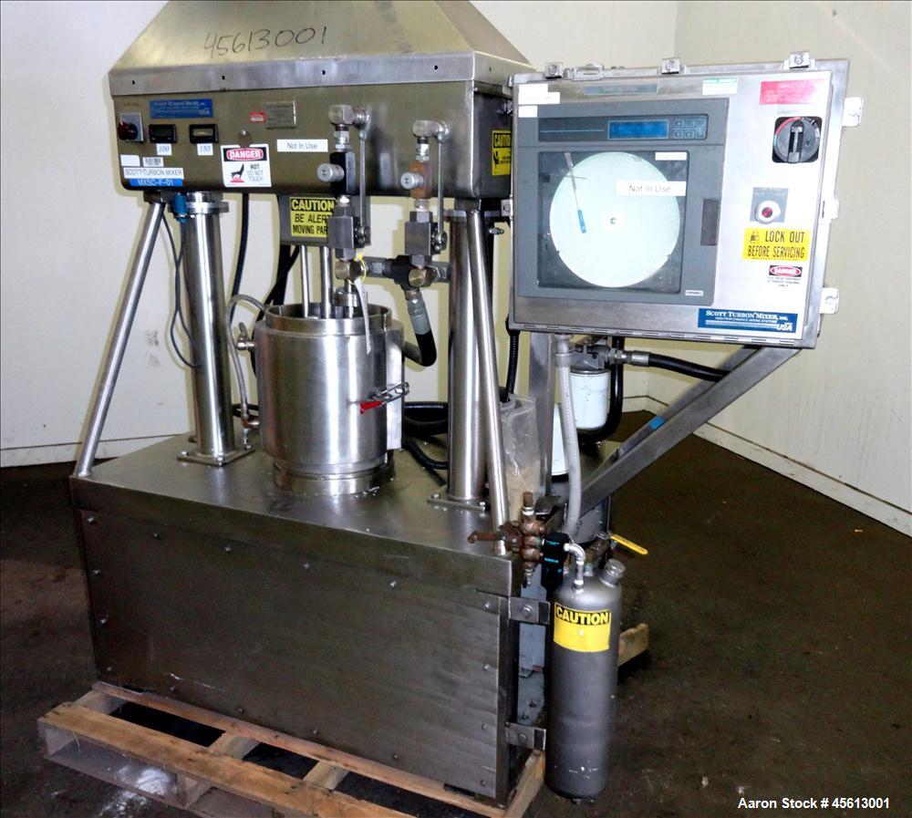 Used Stainless Steel Scott Turbon Mixer, 6 Gallon, Triple Action