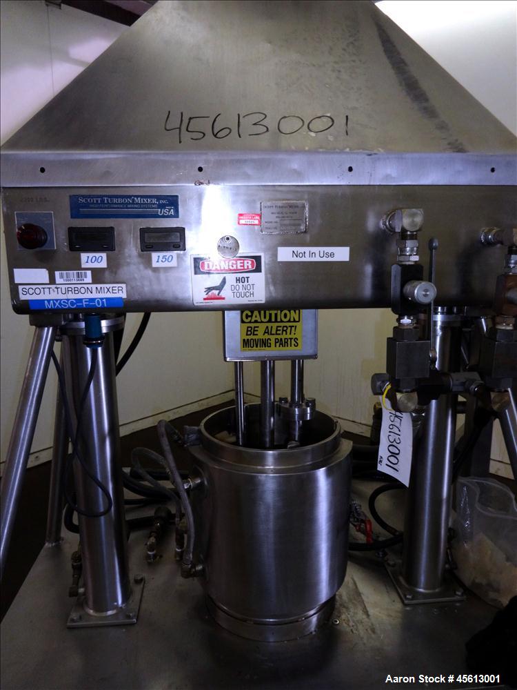 Used- Stainless Steel Scott Turbon Mixer, 6 Gallon, Triple Action