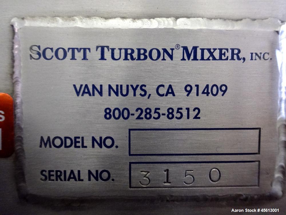 Used Stainless Steel Scott Turbon Mixer, 6 Gallon, Triple Action
