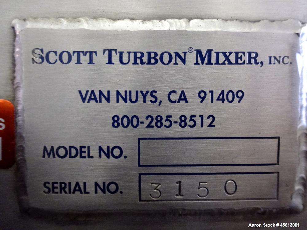 Used- Stainless Steel Scott Turbon Mixer, 6 Gallon, Triple Action