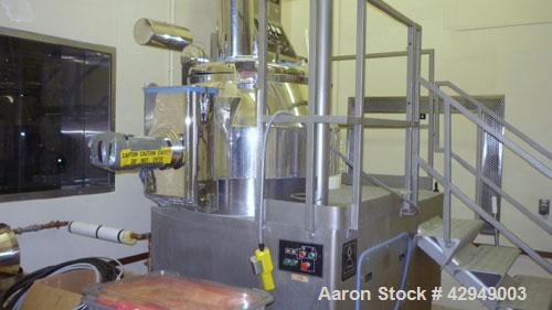Used T. K. Fielder High Shear Granulating Mixer, 300 Liter, Model PMA300, Stainless Steel. PRICE INCLUDES A 15% BUYERS PREMIUM. AS IS WHERE IS, LOADING & REMOVAL FEES EXTRA, COST TO BE DETERMINED.