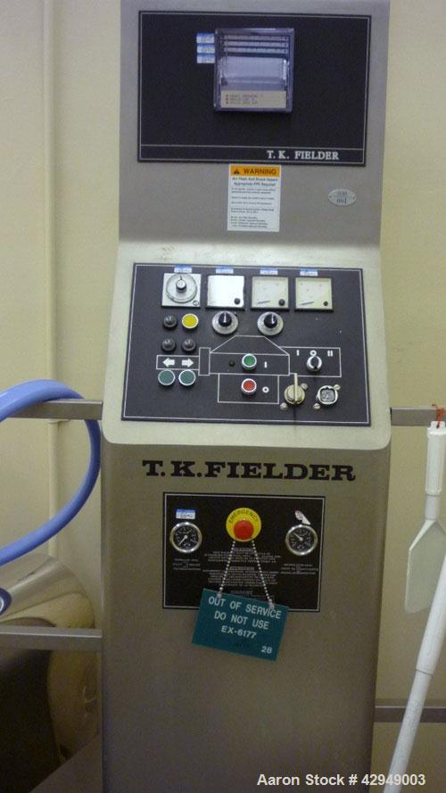 Used T. K. Fielder High Shear Granulating Mixer, 300 Liter, Model PMA300, Stainless Steel. PRICE INCLUDES A 15% BUYERS PREMIUM. AS IS WHERE IS, LOADING & REMOVAL FEES EXTRA, COST TO BE DETERMINED.