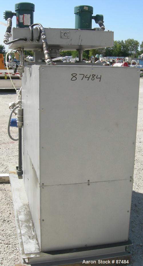 USED: Tokushu Kika Triple Shaft Vacuum Disperser/Kneader Combimix Mixer, model 38L-10, 304 stainless steel. Approximate 10 gallon working capacity. Jacketed can 10-3/4" diameter x 20" straight side, ...