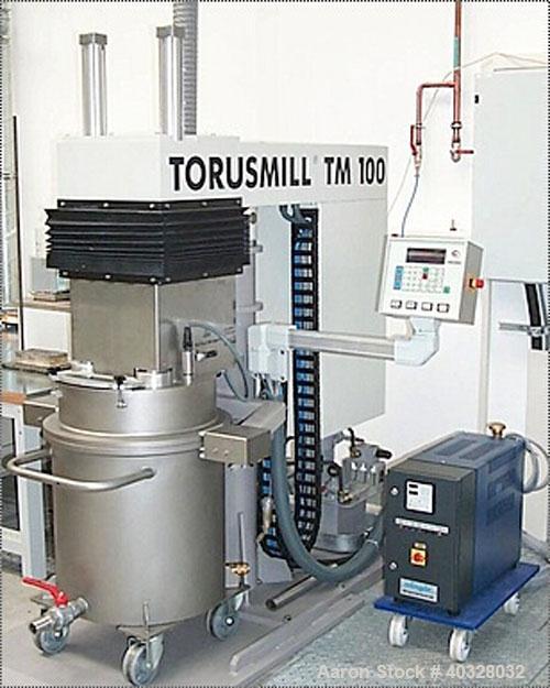 Used-Torusmill Planetary Mixer, type TM-CC-500. Material of construction is stainless steel on product contact parts. Capaci...