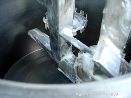 Used Turello Planetary Mixer, Model TMD/PL16, 304 Stainless Steel. Approximately 4.2 gallon capacity. 12" diameter x 9" deep jacketed 304 stainless steel mixing bowl, vacuum hood with (2) sightglasse...