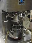 Unused-Used: Ross jacketed vacuum planetary mixer, HV blades, Ross model DPM-1 PINT. All sanitary stainless steel construction, HV (high viscosity) blades, 0.5 to 1.0 pint mixing capacity, 0.25 gallo...