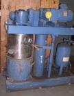 Used Ross Model HDM-10 vacuum jacketed double planetary mixer. 10 gallon capacity, stainless steel construction, stainless steel jacketed mix can, driven by a 3 hp variable speed drive, air/oil hydra...
