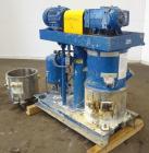 Used Ross Double Planetary Mixer, Model HDM-10, 316 Stainless Steel. 2-12 Gallon working capacity, 15 gallon total. Orbital speed 18-37 rpm, stirrer on own axis speed 19-39 rpm. Change can design wit...