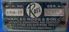 Used Ross Double Planetary Mixer, Model HDM10, Stainless Steel. 2-12 gallon working capacity, 15 gallon total. 18