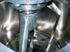 Used Ross Double Planetary Vacuum Change Can Mixer, Model HDM200, 316L stainless steel. (2) 316L stainless steel stirrers, Teflon scraper blade on bottom of one stirrer. Driven by an approximately 50...