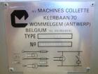 Used Collette High Shear Mixer, Model GRAL 25. 25 Liter (6.6 gallon) stainless steel. Non-jacketed bowl, 5/3.3 hp main drive, 280/420 rpm, 1/2 hp chopper, 1500/3000 rpm, XP motors, manual bowl lift, ...