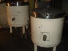 Used Fryma Model 400 Vacuum Mixer.  Includes (2) jacketed mixing tanks measuring 33.25