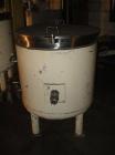 Used Fryma Model 400 Vacuum Mixer.  Includes (2) jacketed mixing tanks measuring 33.25