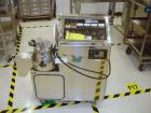 Used Glatt Powerex High Shear Mixer, Model FM-VG-05, stainless steel. 5 Liter (1.32 gallon) jacketed bowl, 3 liter (.79 gallon) working capacity, 1.5 kW main drive, .4 kW chopper, on portable base wi...