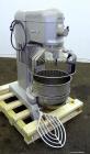 Used Hobart All Purpose Mixer, Model L-800, 80 Quart Capacity. (4) Fixed speeds. Includes a wire stainless steel bowl guard, manual bowl lift, (1) 18” diameter x 20” deep carbon steel mixing bowl, (1...