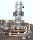 Used Hobart All Purpose Mixer, Model V1401, 140 Quart Capacity. (4) Fixed speeds with timer, approximate agitator rpm 46, 80, 150, and 265. Includes a wire stainless steel bowl guard, power bowl lift...