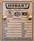 Used Hobart All Purpose Mixer, Model V1401, 140 Quart Capacity. (4) Fixed speeds with timer, approximate agitator rpm 46, 80, 150, and 265. Includes a wire stainless steel bowl guard, power bowl lift...