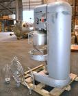 Used Hobart All Purpose Mixer, Model V1401, 140 Quart Capacity. (4) Fixed speeds with timer, approximate agitator rpm 46, 80, 150, and 265. Includes a wire stainless steel bowl guard, power bowl lift...