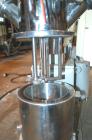 USED: Hong Yun Machinery planetary Powermix, model DLH-2. Mixing capacity of .75 to .50 gallons, total capacity of .6 gallons, 304 stainless steel. Jacketed mix can 6-3/4